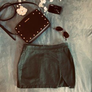 Mini Skirt -Emerald Green - Jean